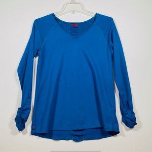 SPANX Long Sleeve Activewear Top Sz Small with Puckered‎ Design Features